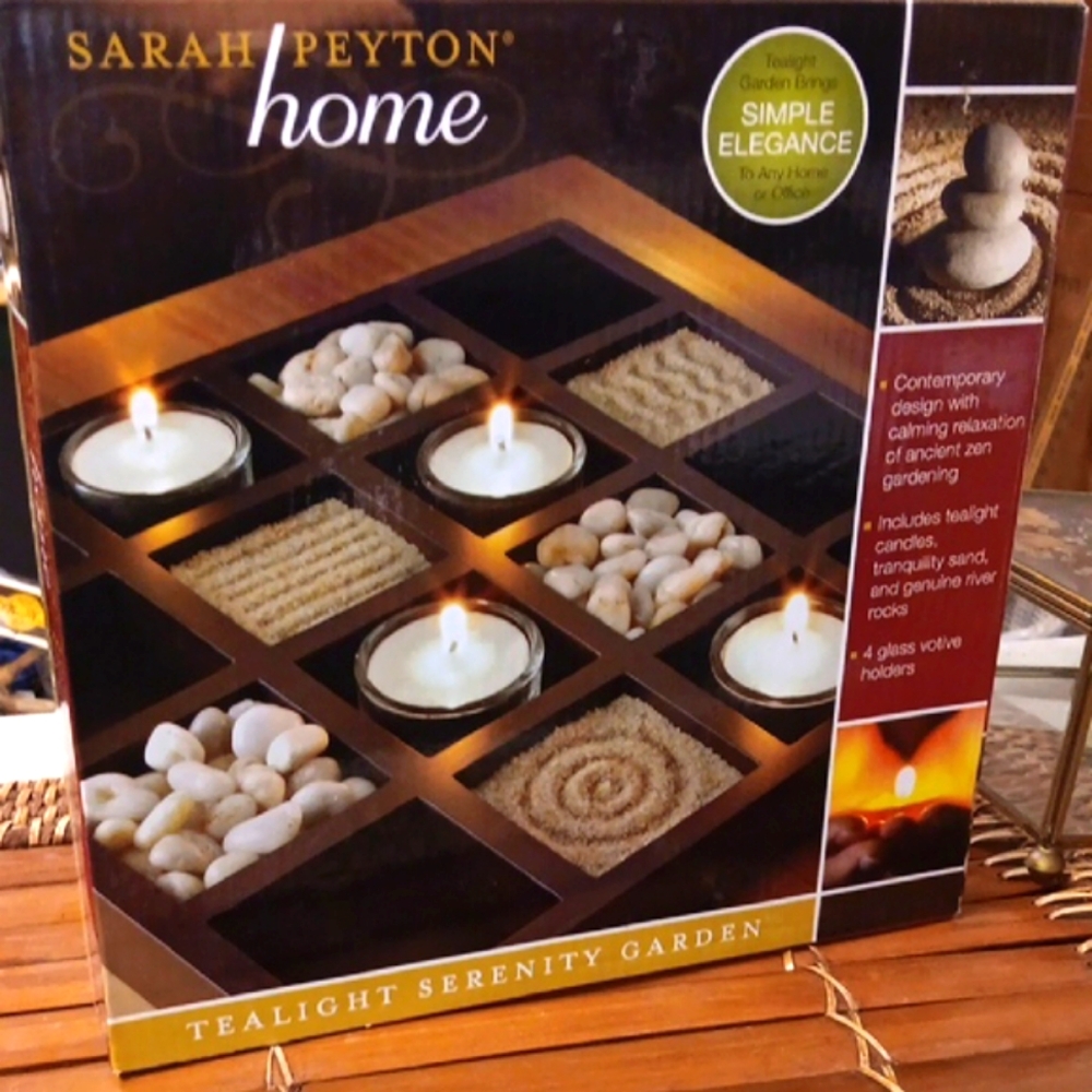 Sarah Peyton Tealight Serenity Garden NEW in Box